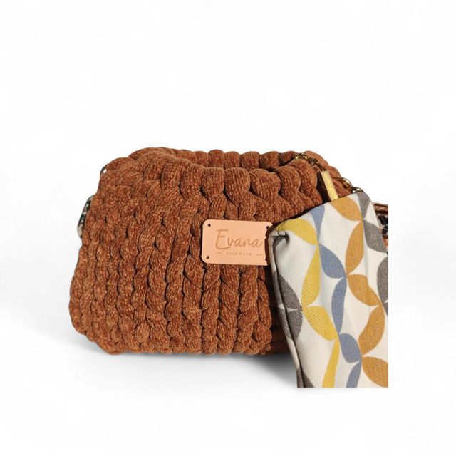 Camela - grande bourse - logo en cuir