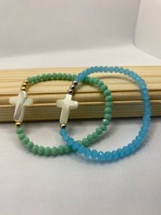 Duo Croix Nacre 