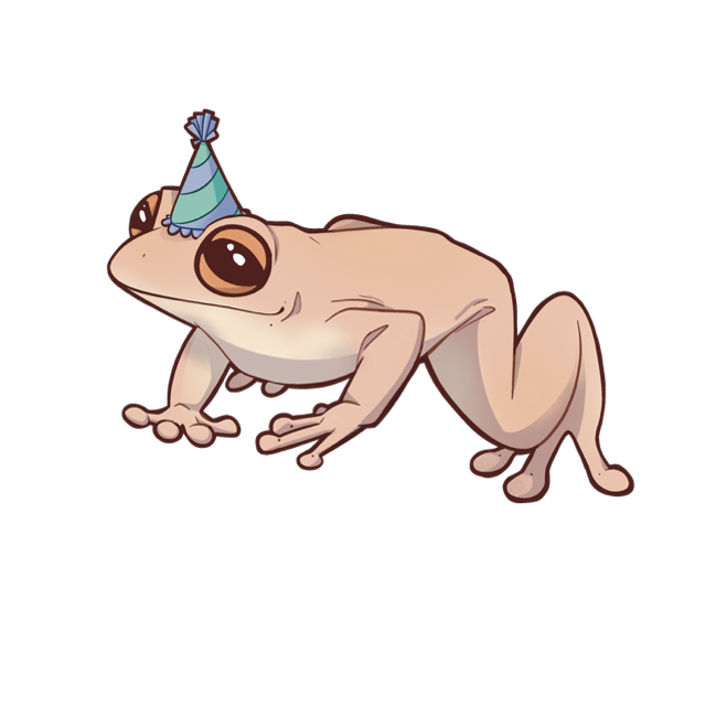Party frog sticker