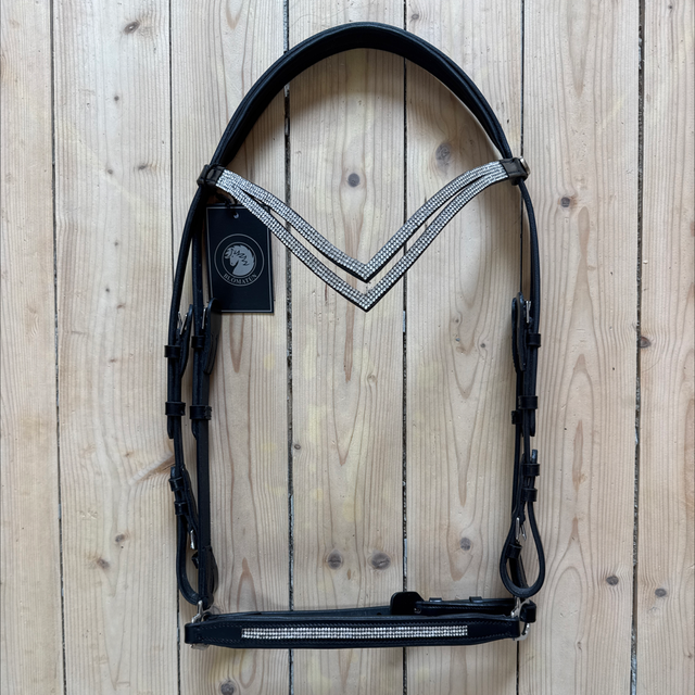 1-teilige Trense Glenna: New Size System, kleine Kristalle