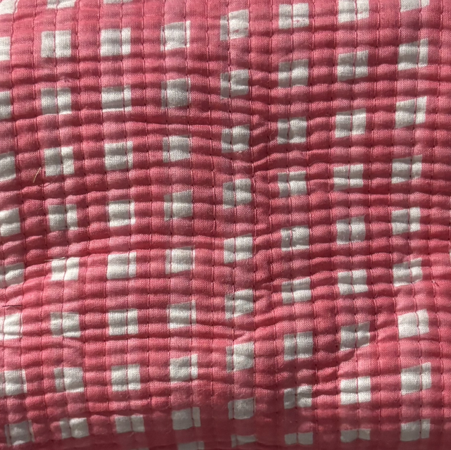Pink Gingham Toiletry Bag - Large