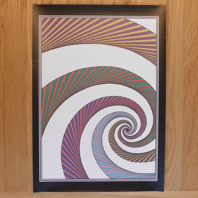 Golden Number - Spirale Simple Colorée