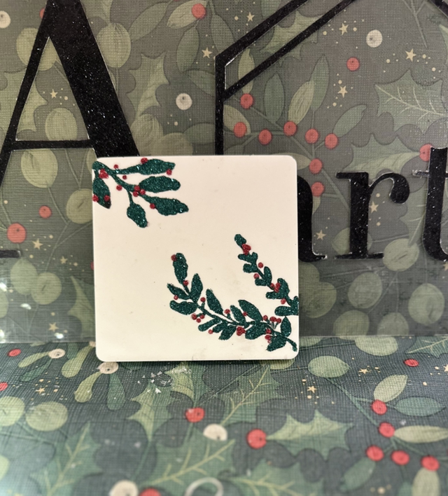 SQUARE GLITTER COASTER