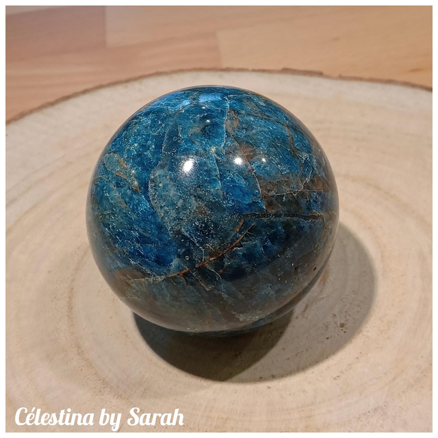 Sphère Apatite Bleue 