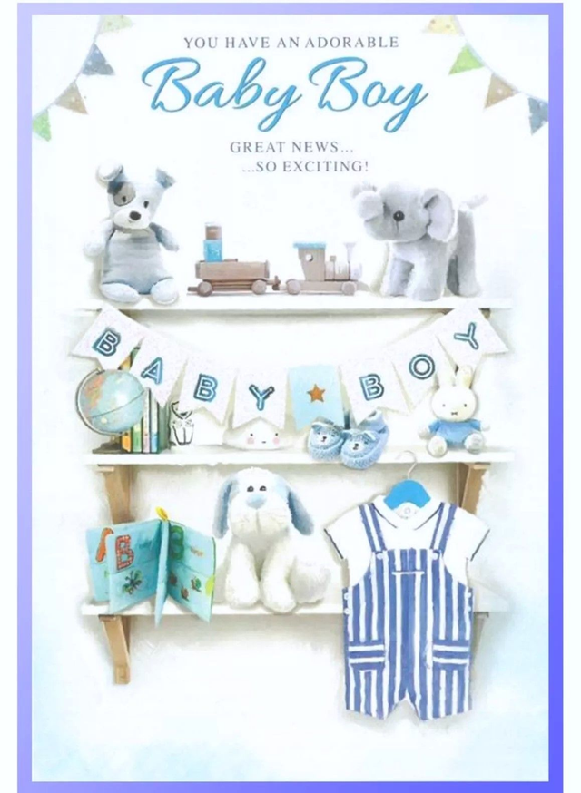 Boy Celebrate Birth Baby Card