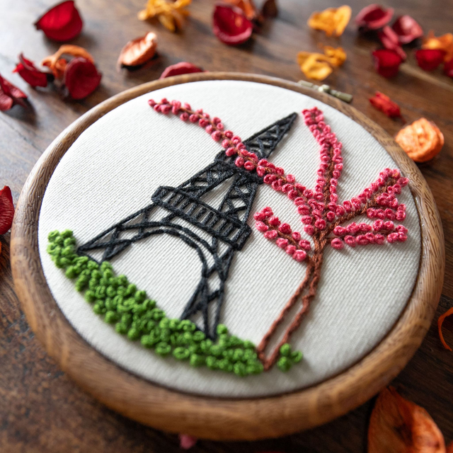 Broderie - La Tour Eiffel -