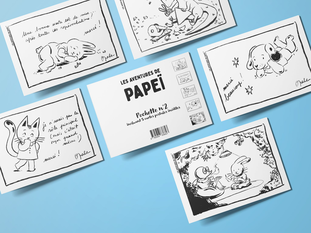 Les aventures de Papeï (Lot 2 de cartes postales)