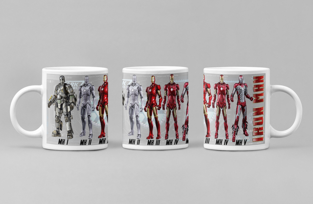 Iron Man suits 11oz sublimated mug