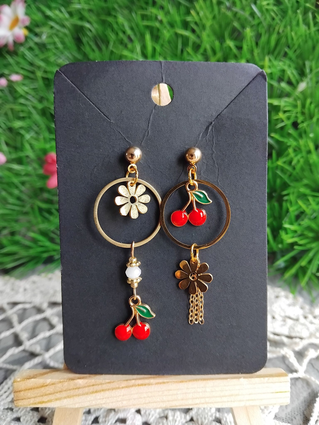 boucles d'oreilles cerises 