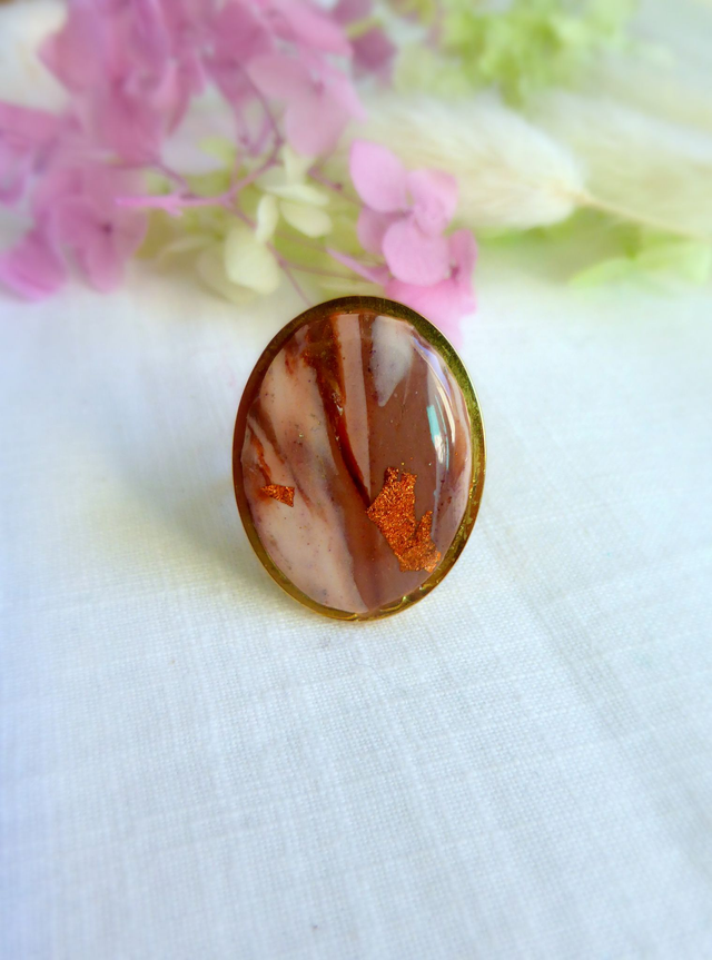 Bague ovale - Terre Cannelle