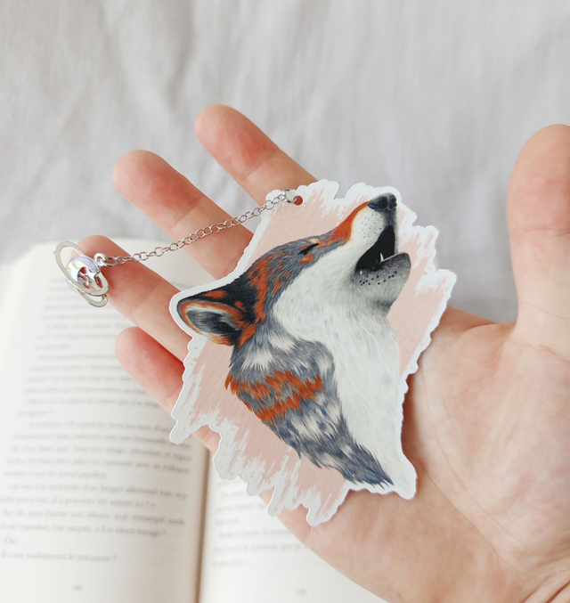 Marque page Loup