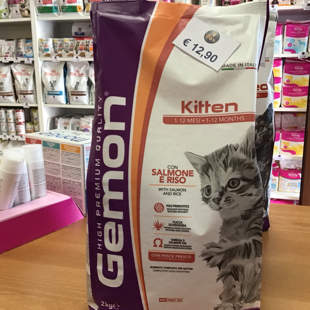 GEMON KAT KITTEN SALMONE E RISO 2 KG 