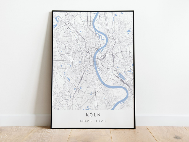Köln Stadtkarte | Druck | Poster