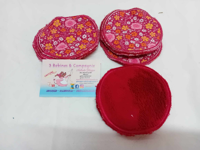 cotons lavables fleurs 