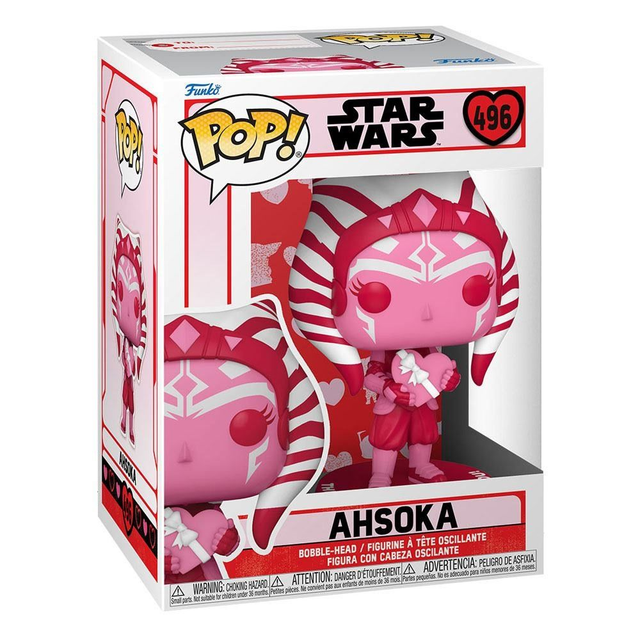Star Wars Valentines POP! Star Wars Vinyl Figurine Ahsoka 9 cm Figurines POP! Star Wars