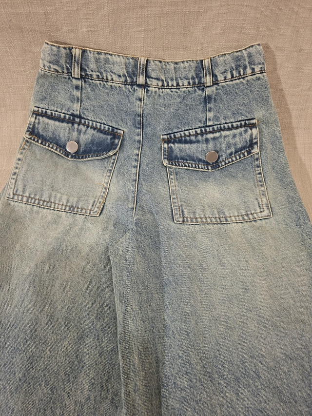 Jean wide leg délavé fille 10 ans (100% Coton) – NEUF avec étiquette
