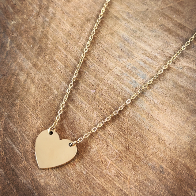 Collier coeur or