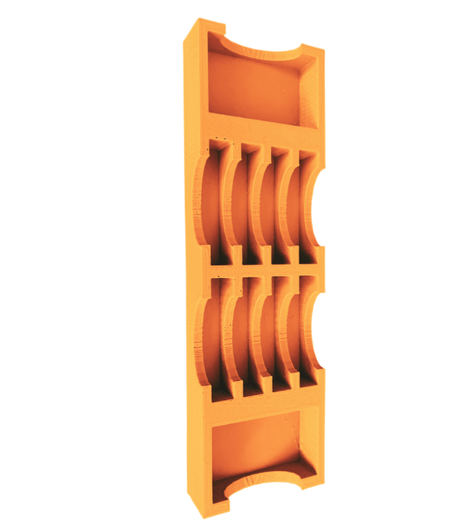 Orange ink dauber and sponge storage tray holder