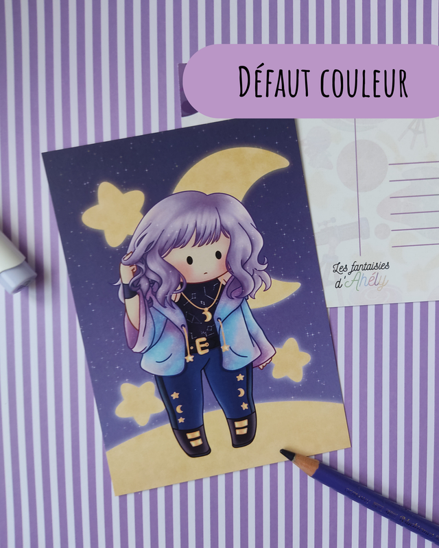 [Variation couleur ] Carte postale Celeste
