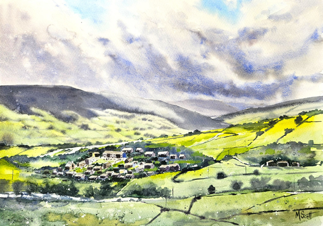 Rain over Reeth - original