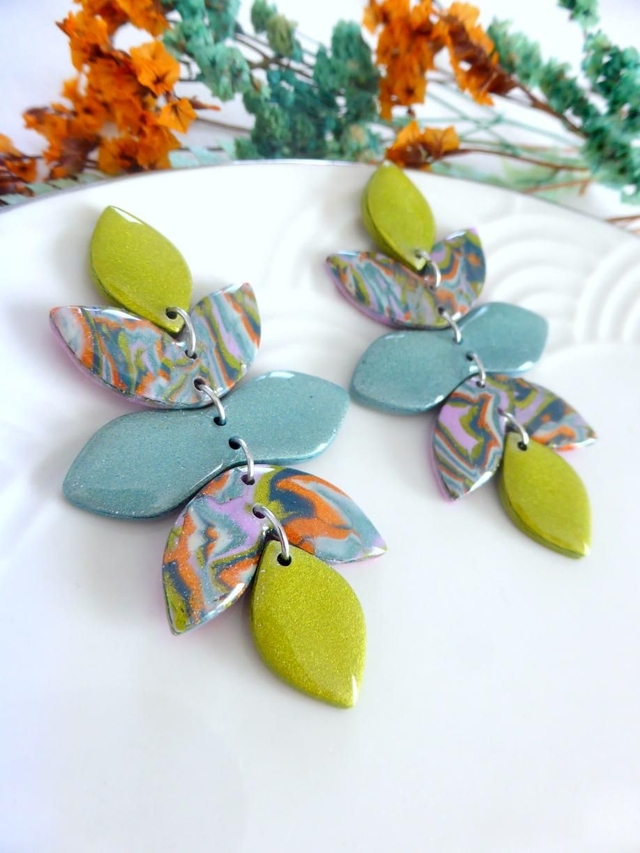 Boucles d'oreilles feuilles - Jungle Pop