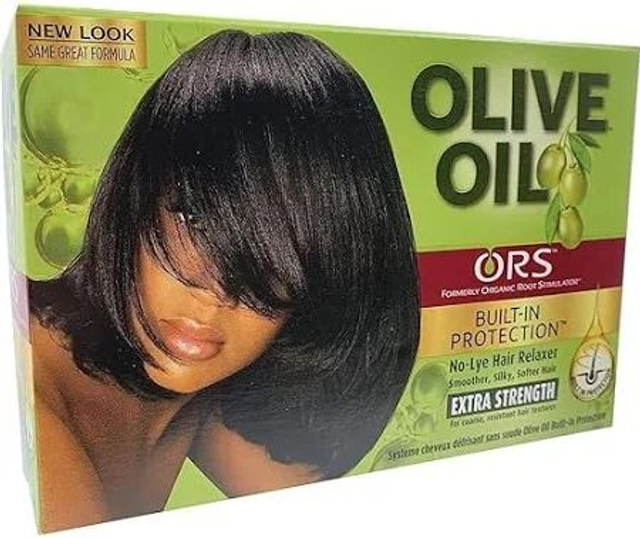 ORS Organic Root Stimulator Olive Oil hair straightening cream Relaxer , BLACK