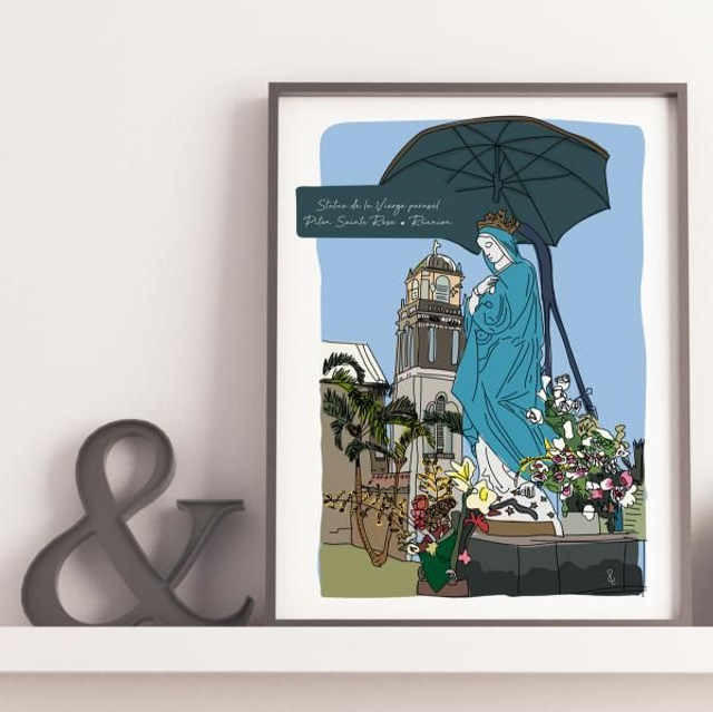 Affiche "Vierge Parasol"