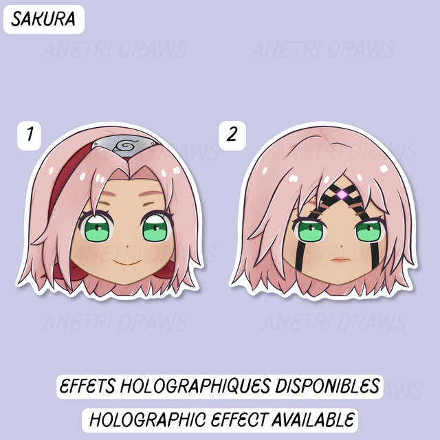 Sticker visage mignon Naruto | Sakura