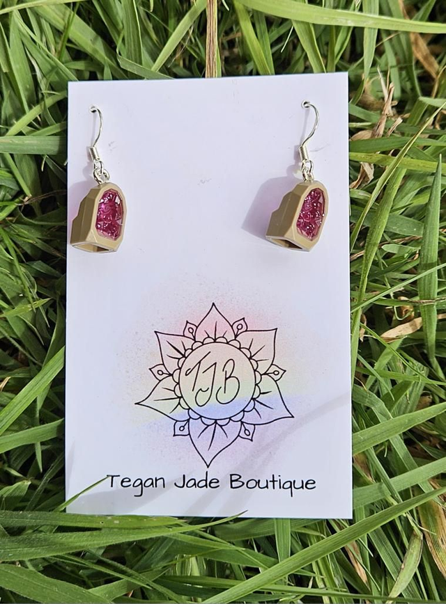 Geode Lego Earrings 