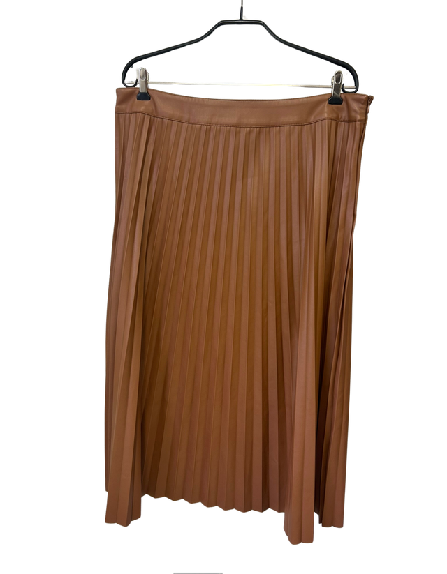 River Island Skirt in Brown Faux Leather