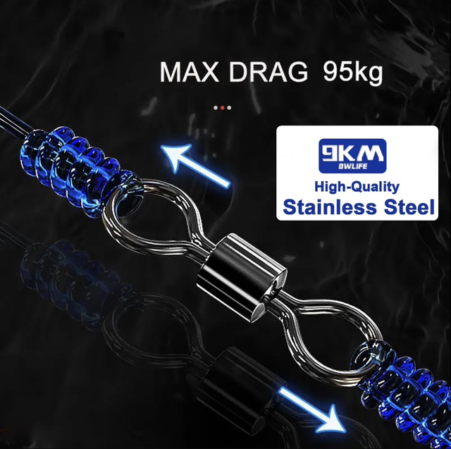 Émerillons Tournants 26mm 200LBS TEST x10pcs