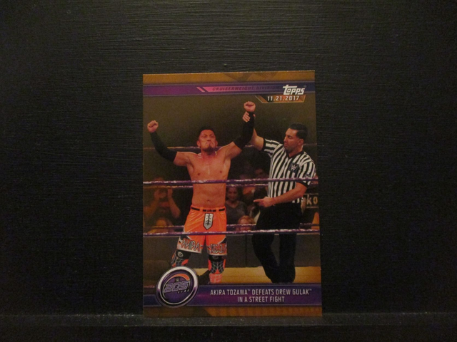 Akira Tozawa Defeats Drew Gulak In A Street Fight - Brown Champions Original Trading Card #44