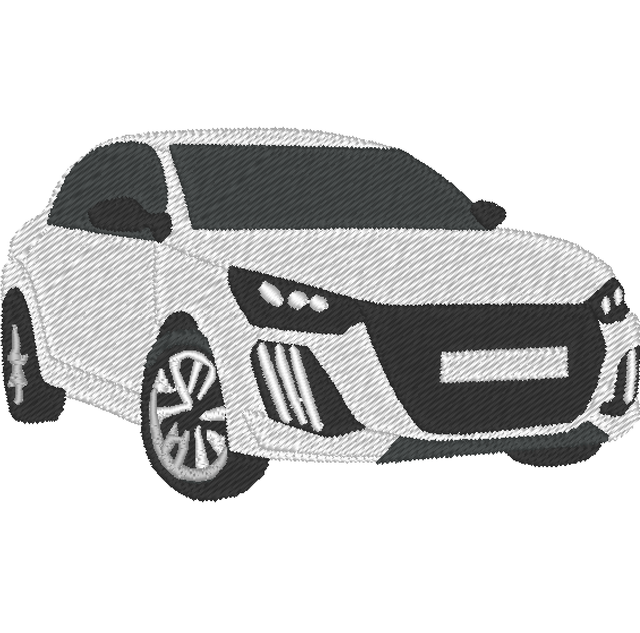 fichier broderie voiture 208 - 1 Taille / 12 Formats