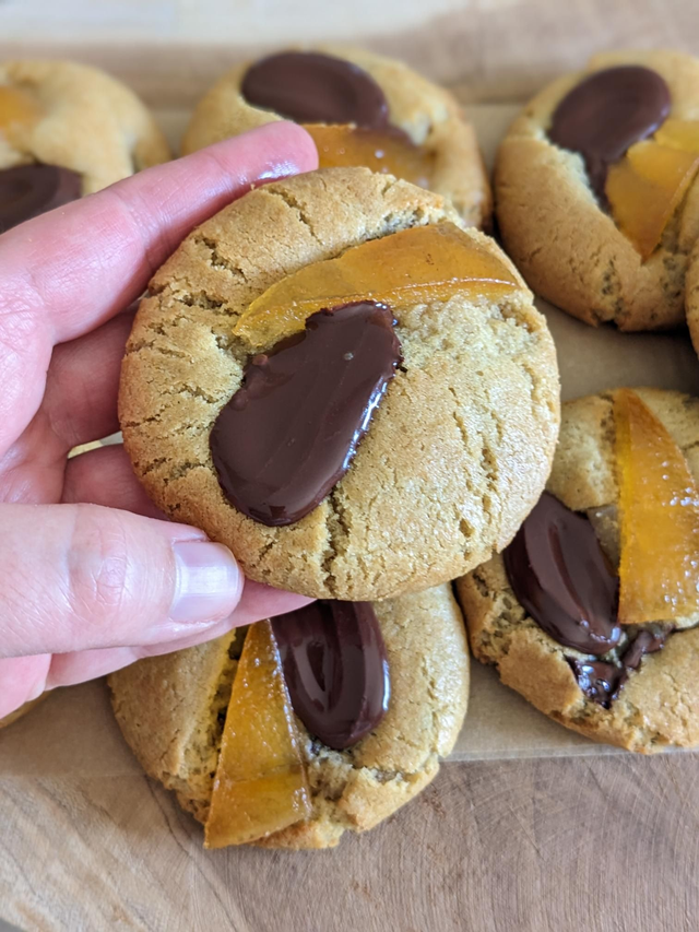 Cookie Oranges confites/Chocolat noir Guanaja