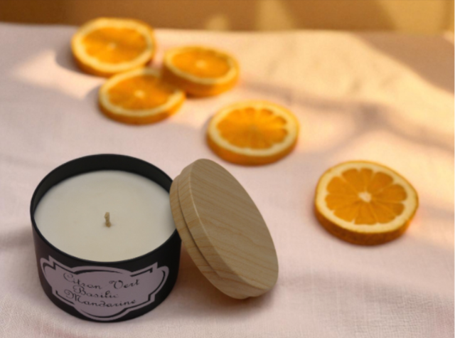 Bougie parfumée "Citron vert, basilic, mandarine"