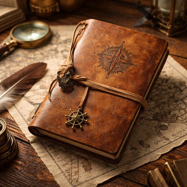 Grimoire vintage marron