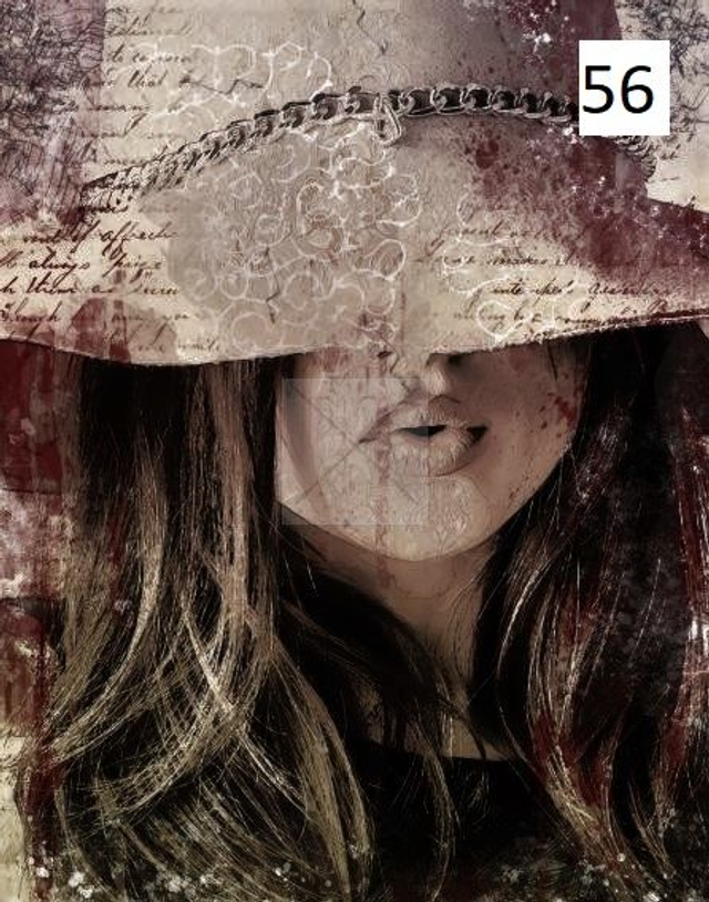 Panneau Femme en polyester 50x50cm