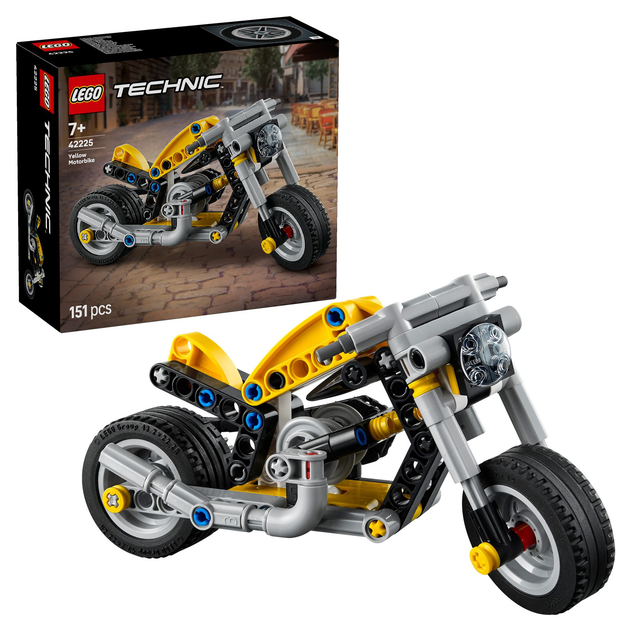 LEGO 42225 Technic Gelbes Motorrad