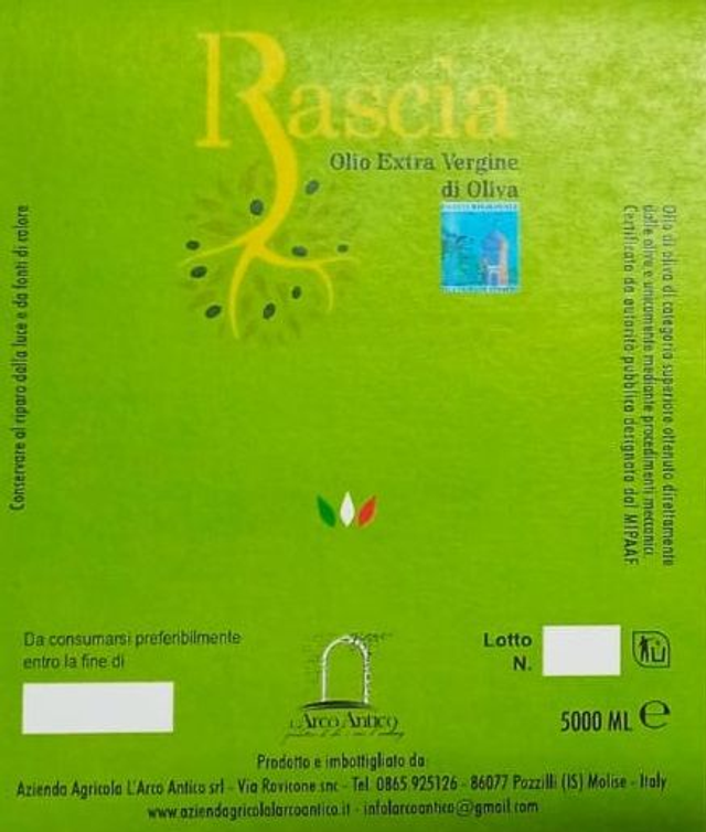 RASCIA Olio extravergine di oliva 5L