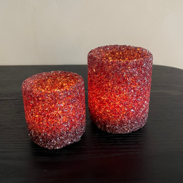 Waxine lichthouder bordeaux S