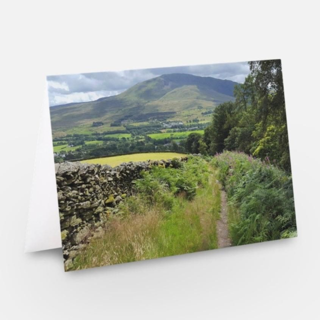 Lake District mountain landscape greeting card 