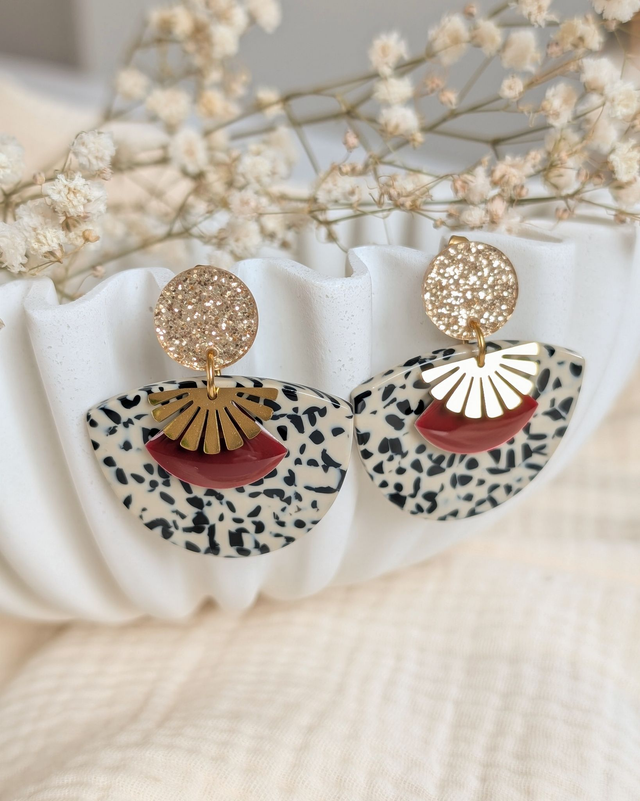 Boucles d&#039;oreilles SUZON bordeaux