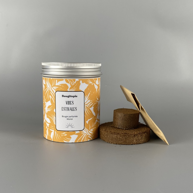 Combo bougie et kit graines à semer - Vibes estivales - Monoï