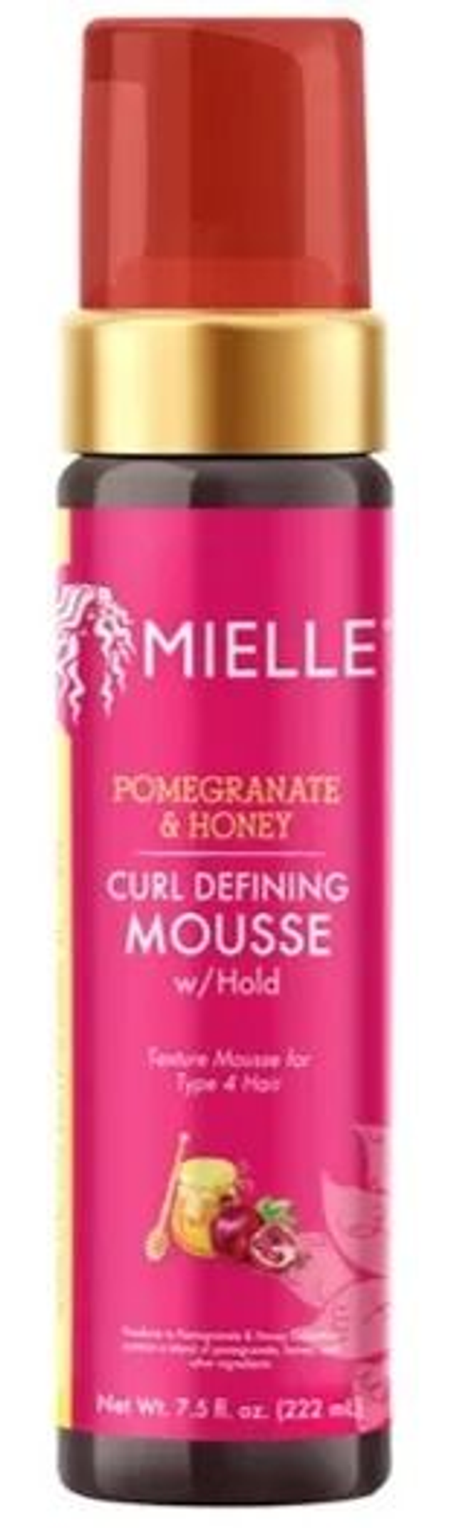 MIELLE: POMEGRANATE & HONEY - CURL DEFINING MOUSSE (HOLD) 7.5OZ