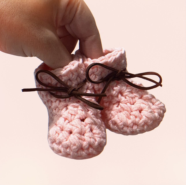 Suede Bow Booties - Pink
