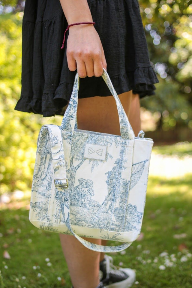 Cabas « Le Romantique » bleu