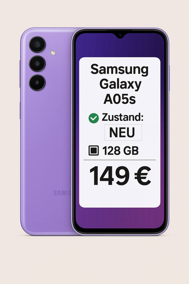 Samsung Galaxy A05s – Purple – 128 GB -NEU