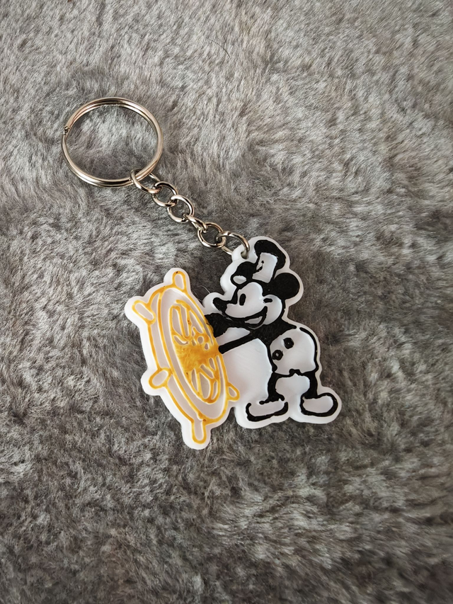 Porte-clé Mickey Steamboat Willie