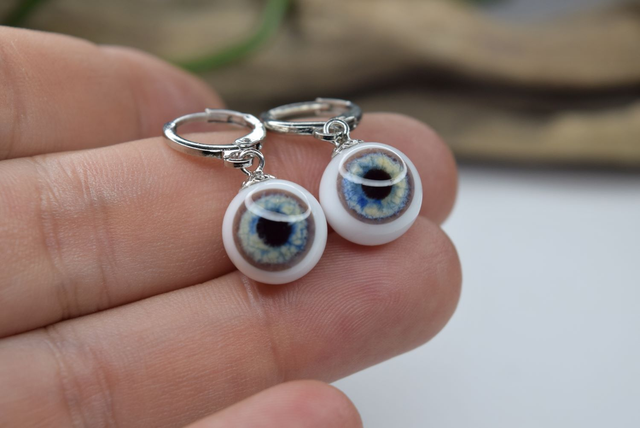 CRÉOLES OEIL DE GNOME MONTURE ARGENT 