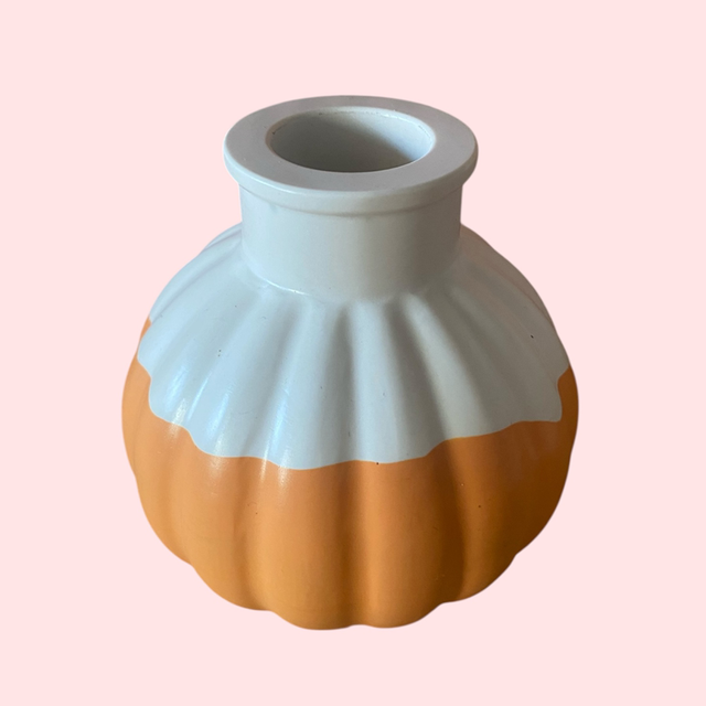 Vase rond à rayures